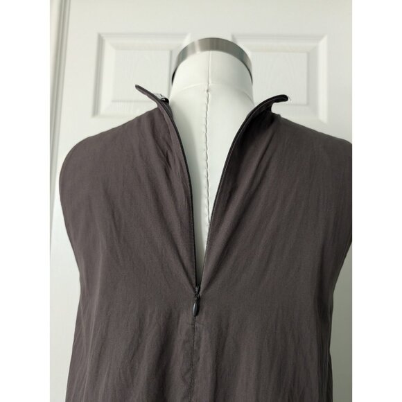 Zara Maxi Voluminous Dress With Puff Hem Sleeveless Sz XS/S  Gray Color Pockets - Picture 7 of 12